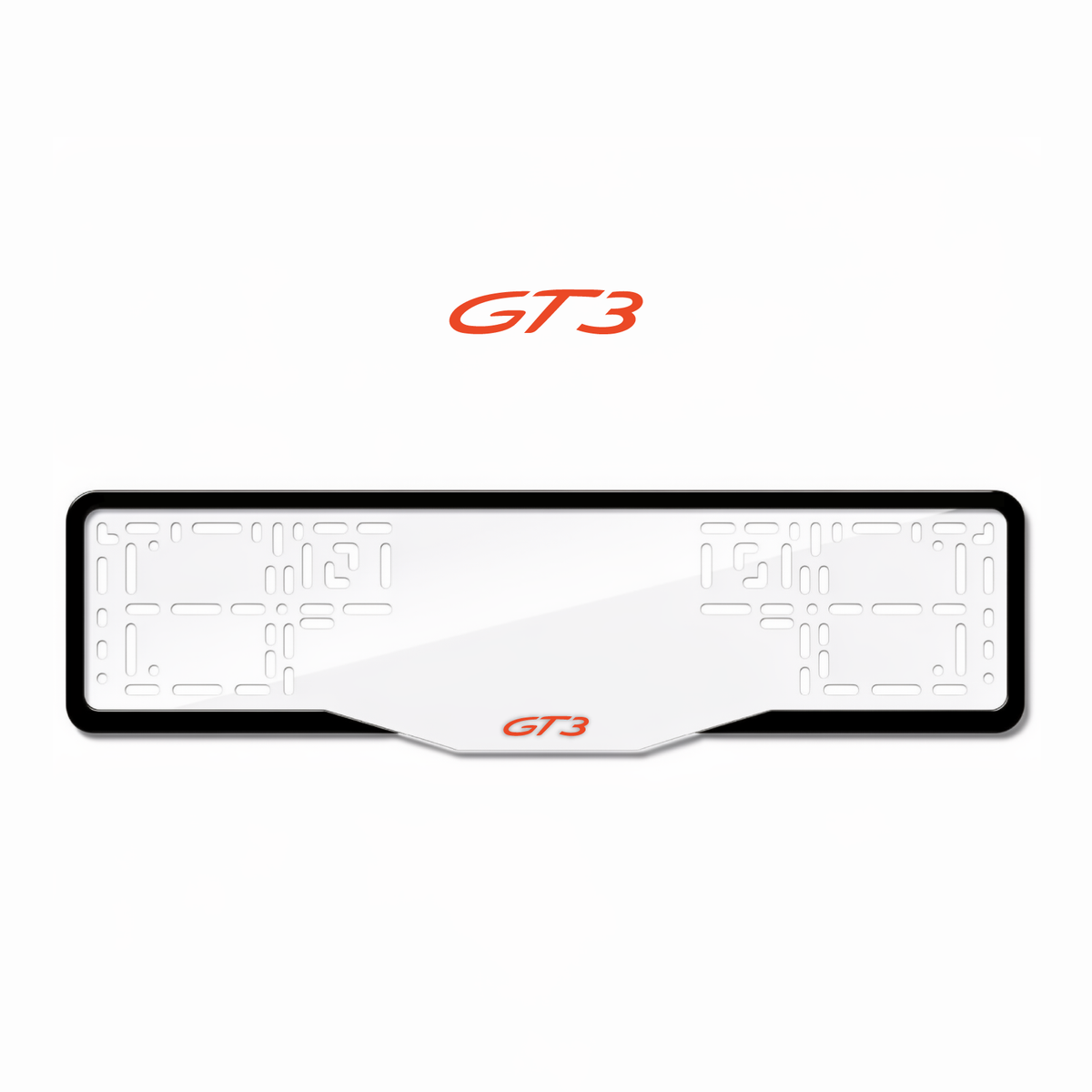 Cadres de plaque d'immatriculation GT3 - Rouge - GLASS