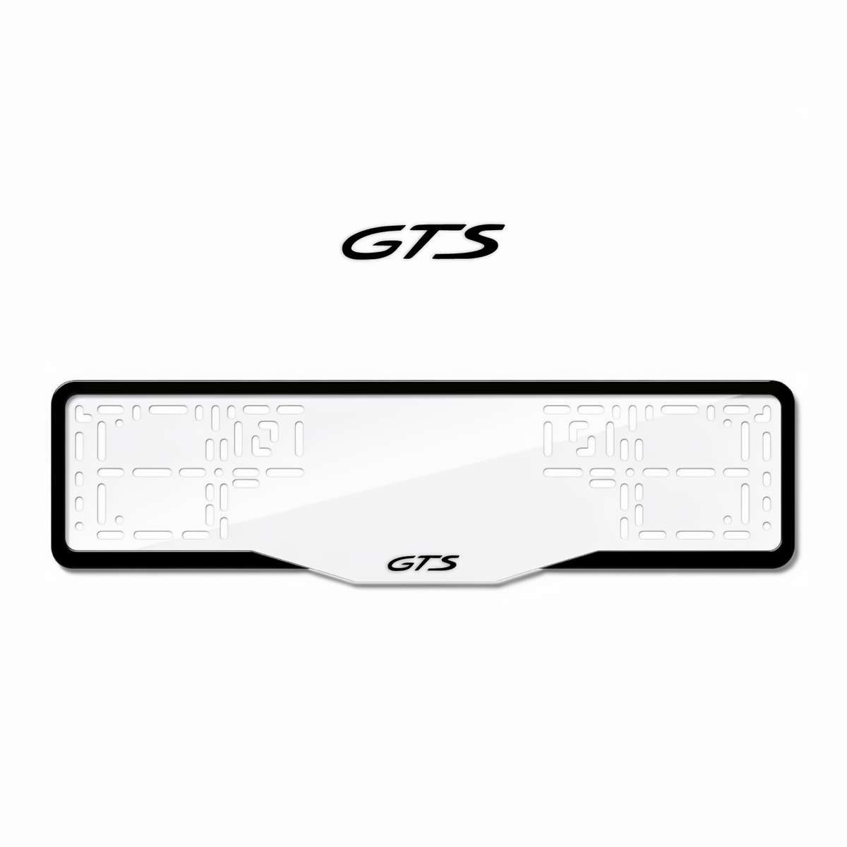 Cadres de plaque d'immatriculation GTS - Noir - GLASS