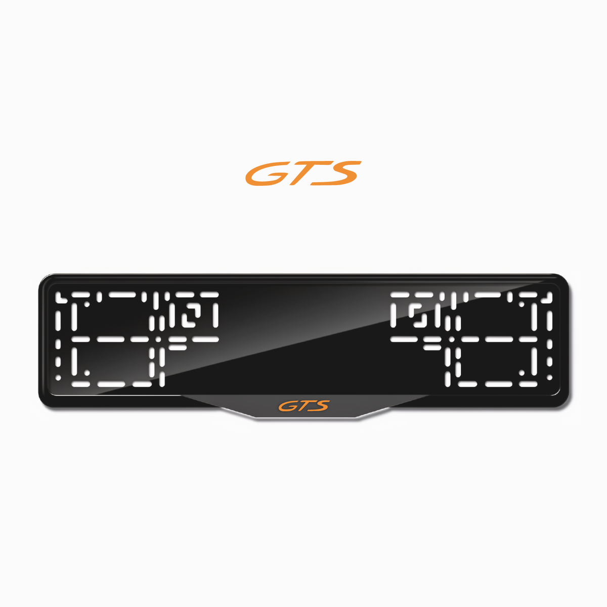 Cadres de plaque d'immatriculation GTS - Orange Hermès - SATIN
