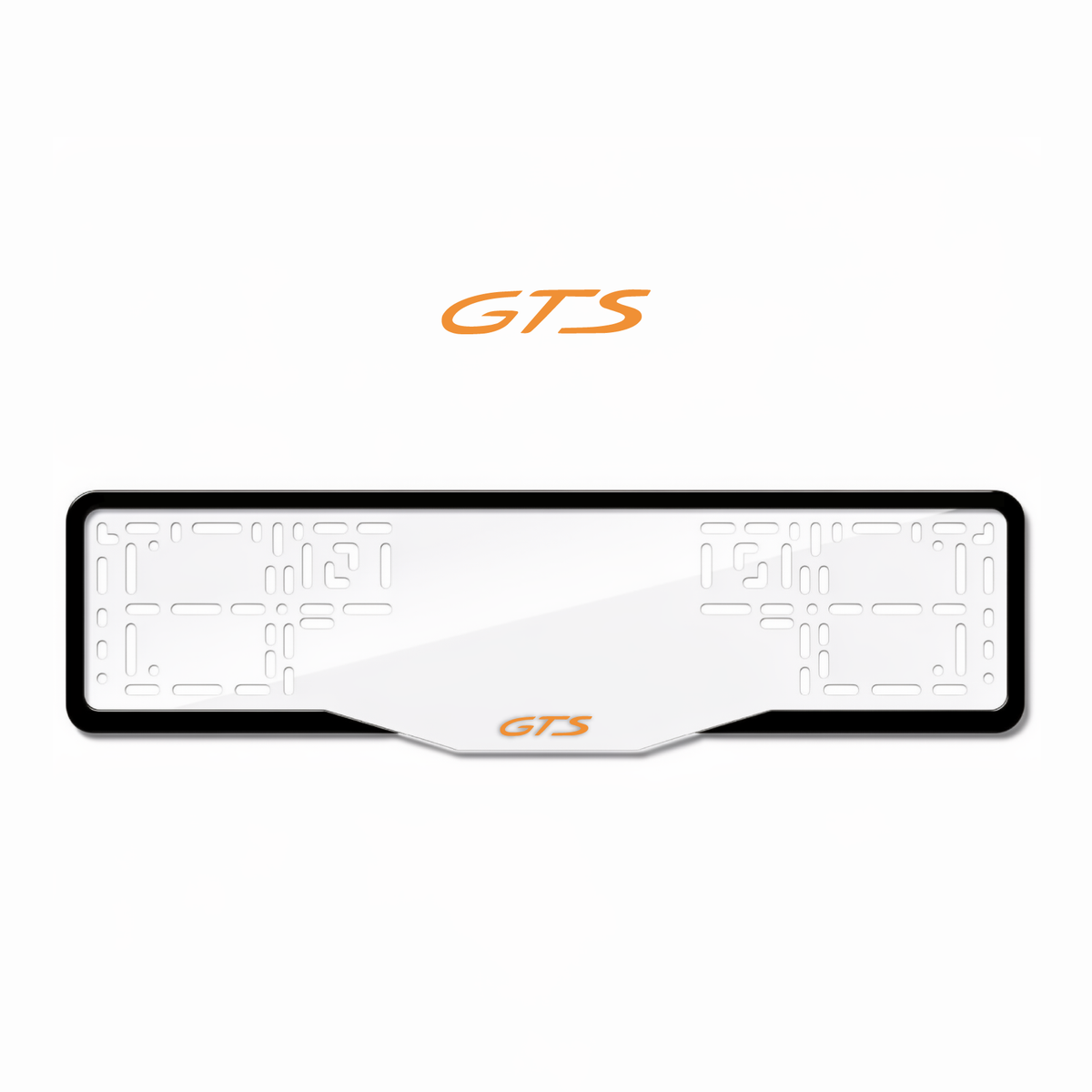 Cadres de plaque d'immatriculation GTS - Orange Hermès - GLASS