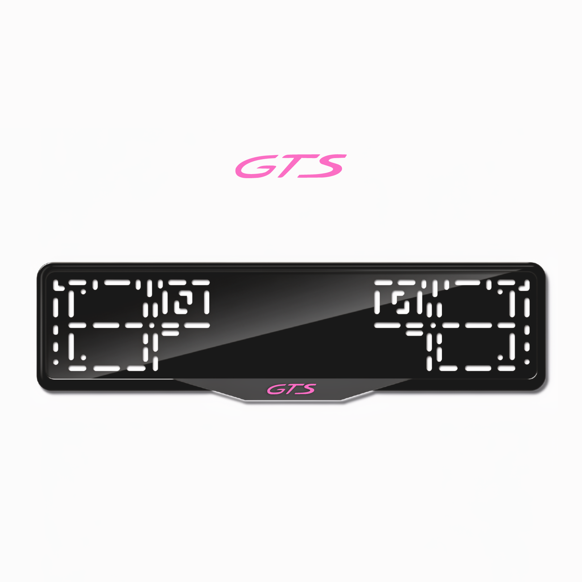 Cadres de plaque d'immatriculation GTS - Rose - SATIN