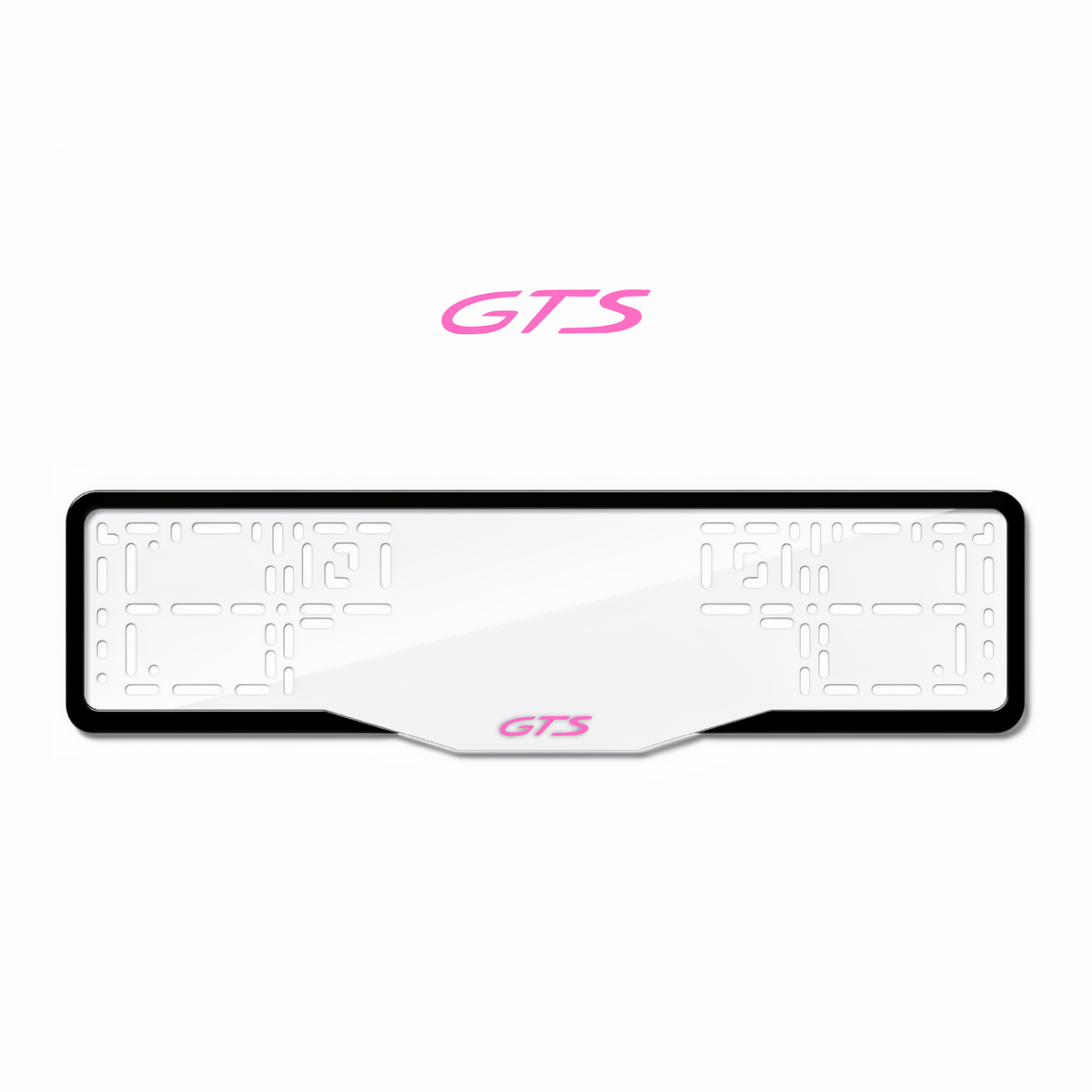 Cadres de plaque d'immatriculation GTS - Rose - GLASS
