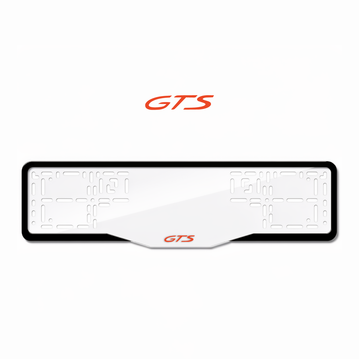 Cadres de plaque d'immatriculation GTS - Rouge - GLASS