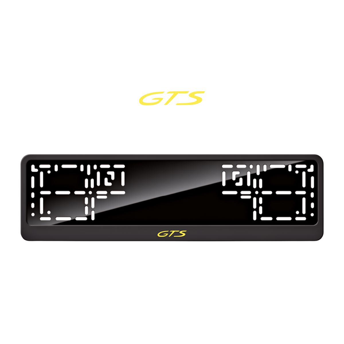 Cadres de plaque d'immatriculation GTS - Jaune - CLASSIC