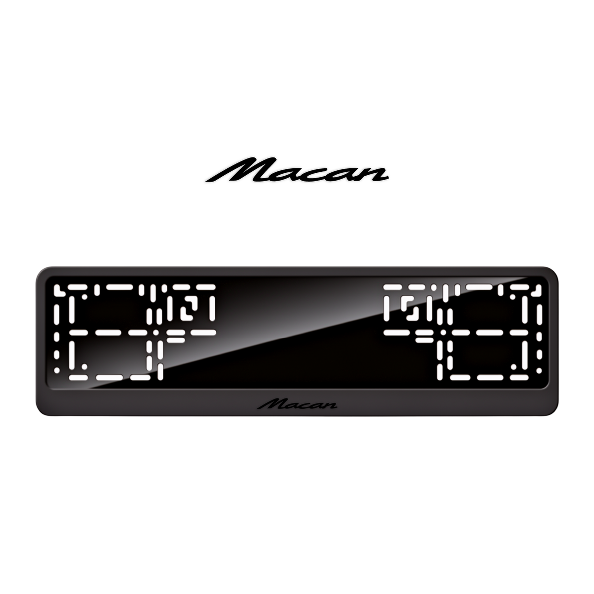 Cadres de plaque d'immatriculation Macan - Noir - CLASSIC