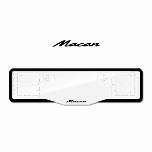 Cadres de plaque d'immatriculation Macan - Noir - GLASS