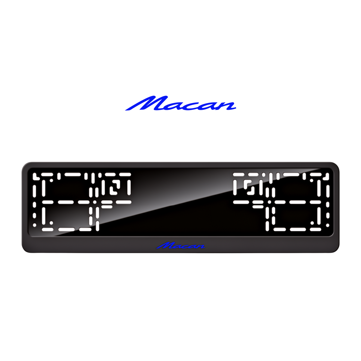 Cadres de plaque d'immatriculation Macan - Bleu - CLASSIC