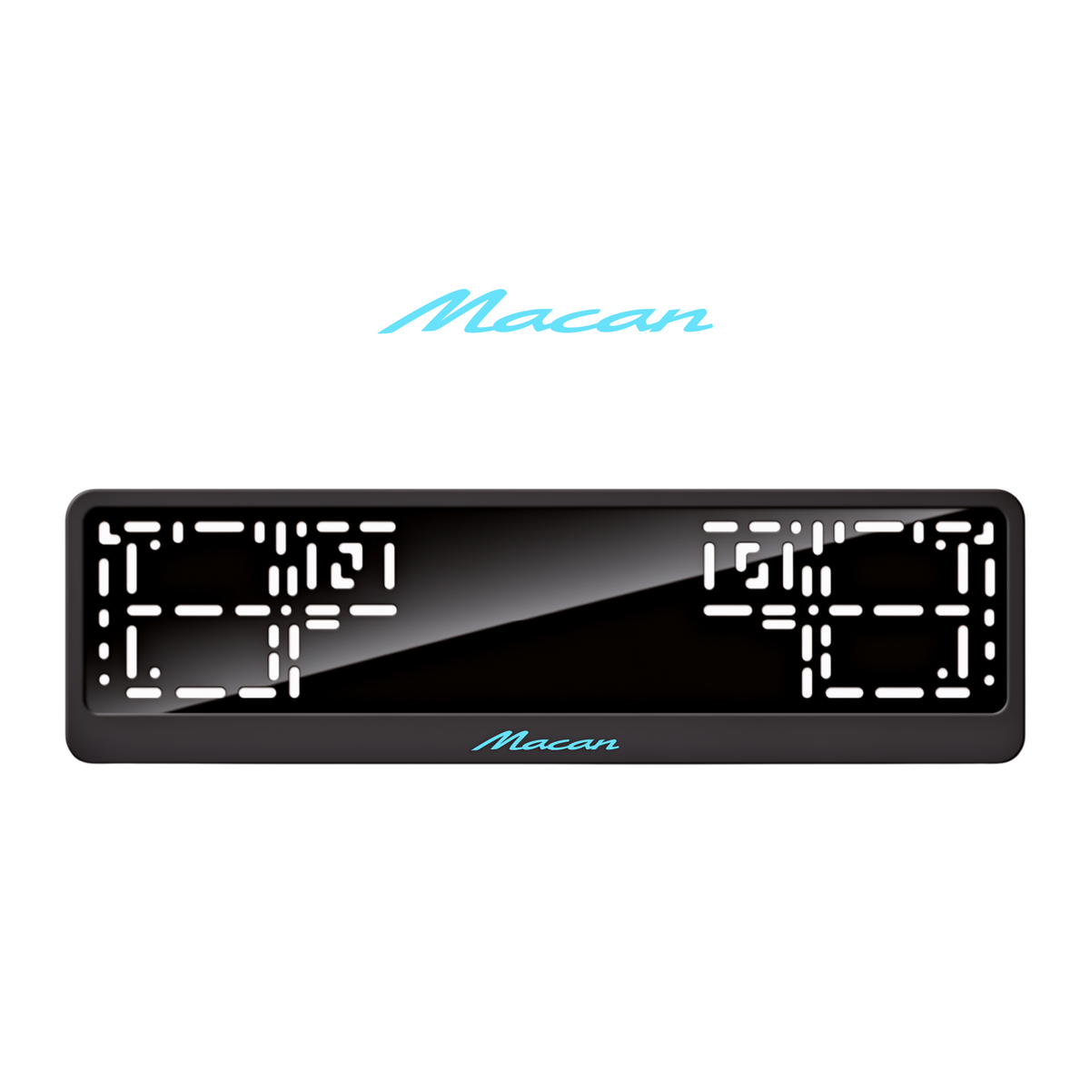 Cadres de plaque d'immatriculation Macan - Bleu Tiffany - CLASSIC