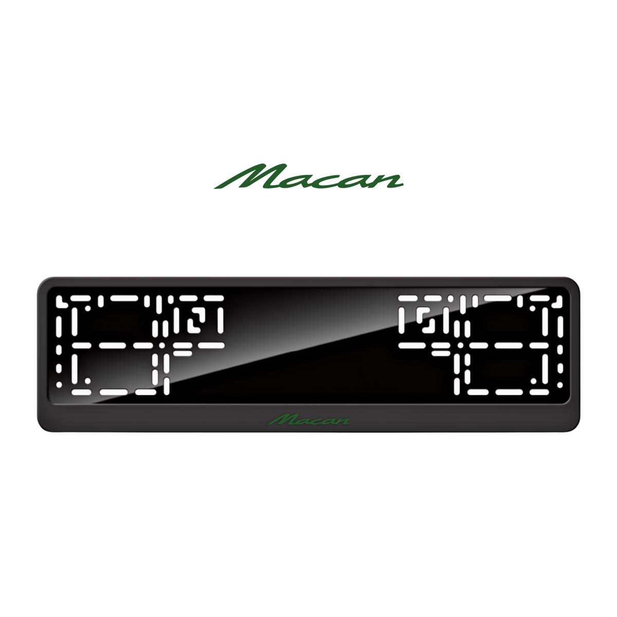 Cadres de plaque d'immatriculation Macan - Vert - CLASSIC