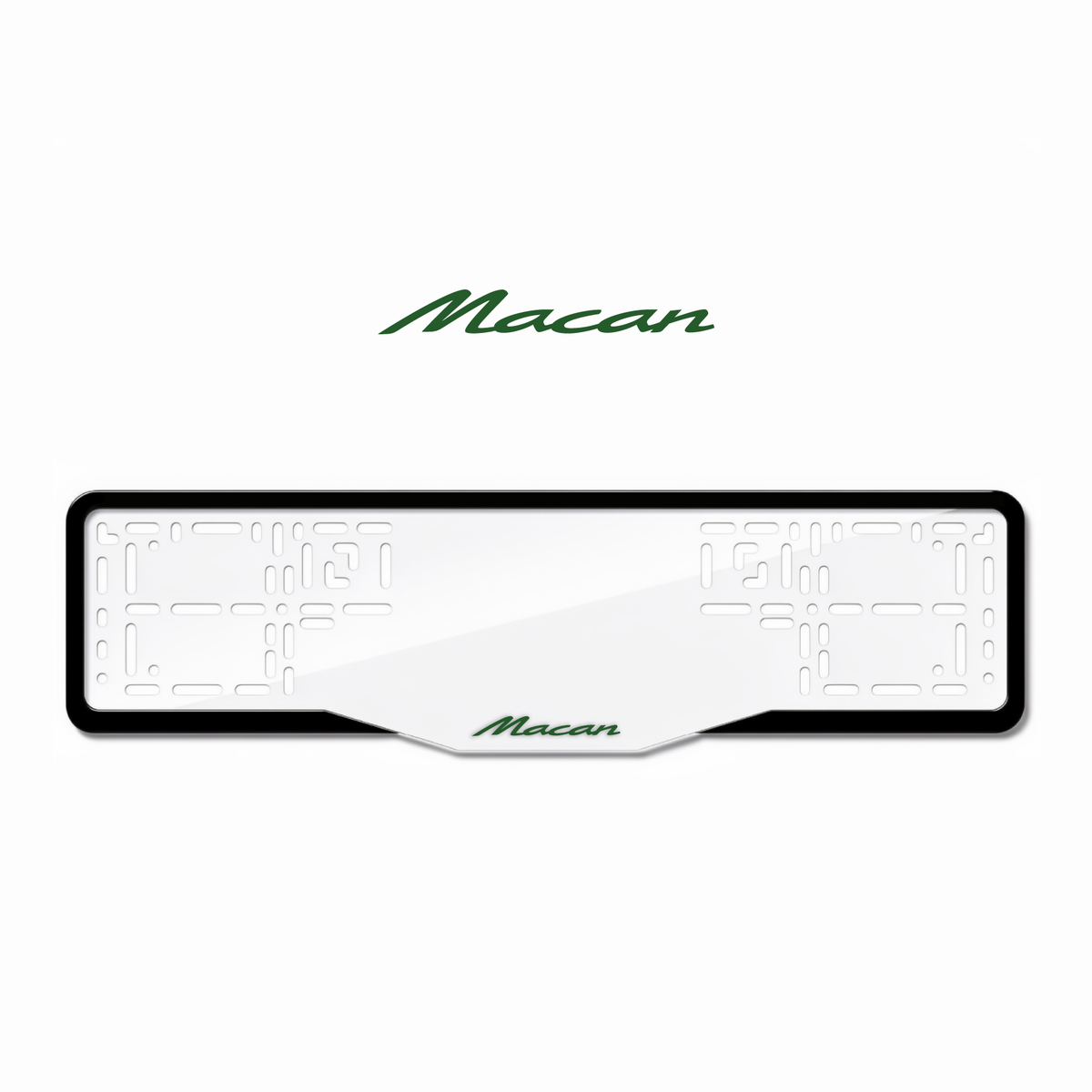 Cadres de plaque d'immatriculation Macan - Vert - GLASS