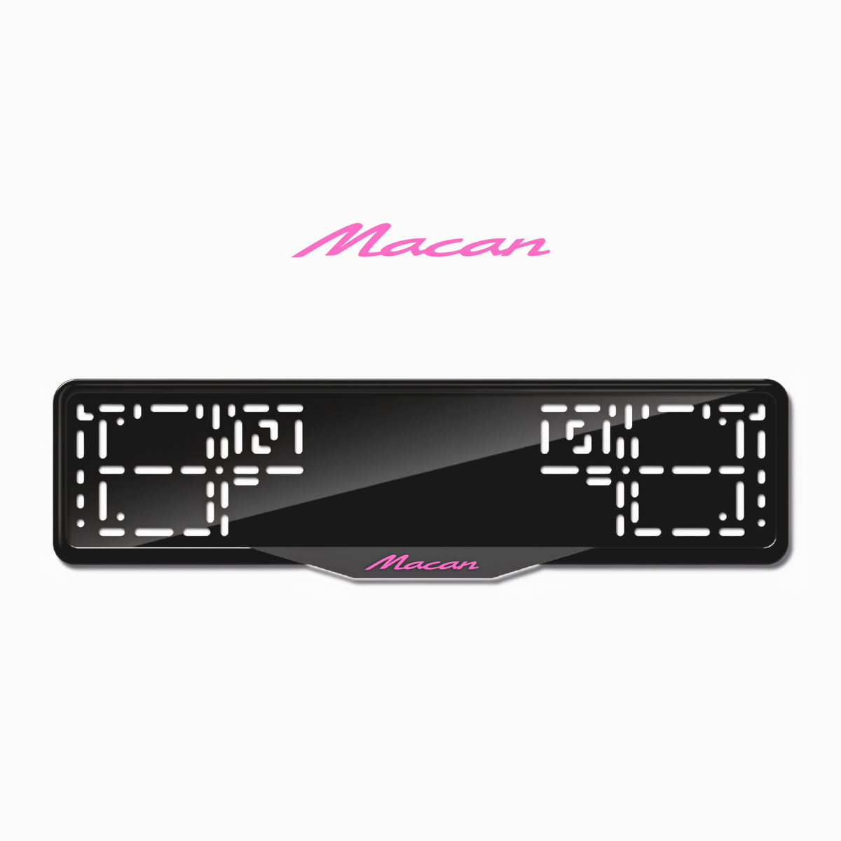 Cadres de plaque d'immatriculation Macan - Rose - SATIN