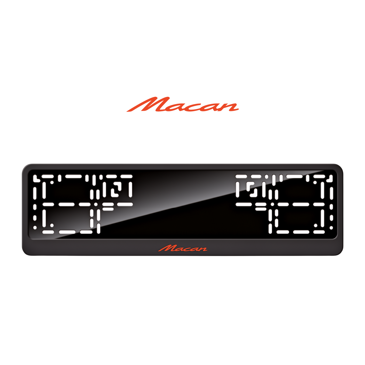 Cadres de plaque d'immatriculation Macan - Rouge - CLASSIC