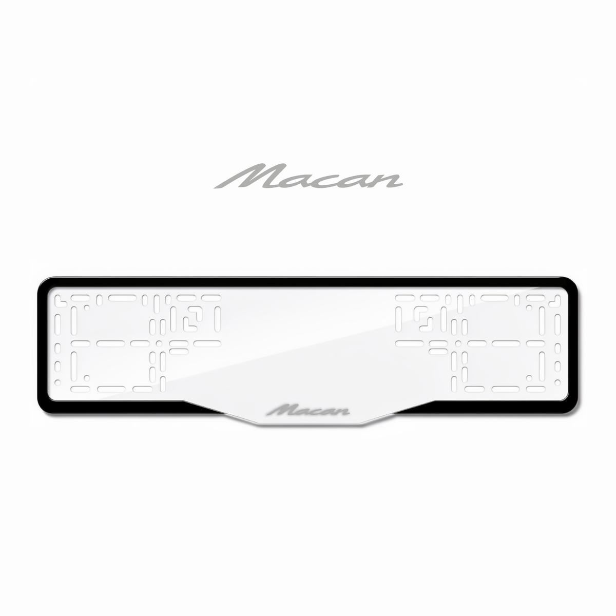 Cadres de plaque d'immatriculation Macan - Gris - GLASS