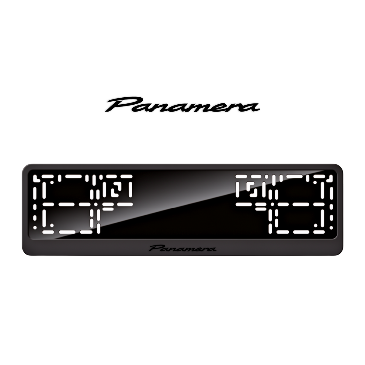 Cadres de plaque d'immatriculation Panamera - Noir - CLASSIC