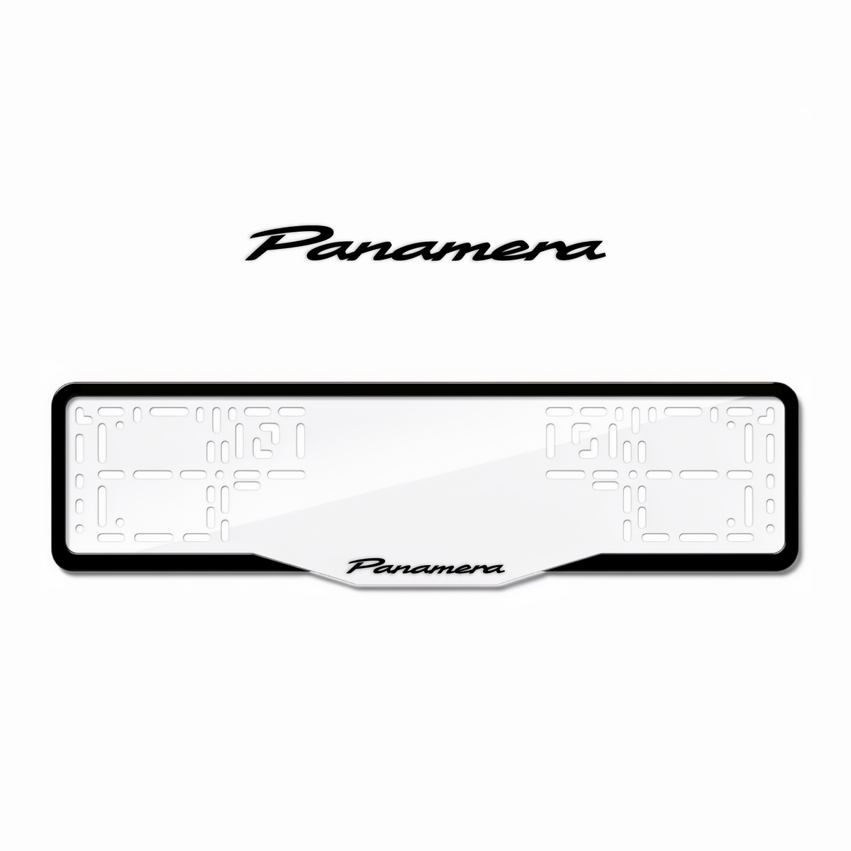 Cadres de plaque d'immatriculation Panamera - Noir - GLASS