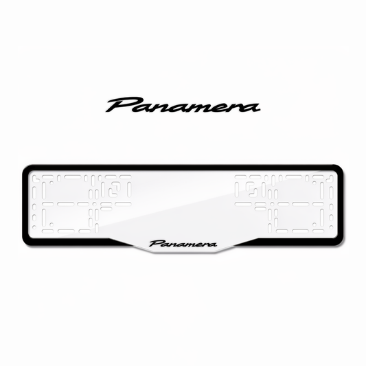 Cadres de plaque d'immatriculation Panamera - Noir - GLASS