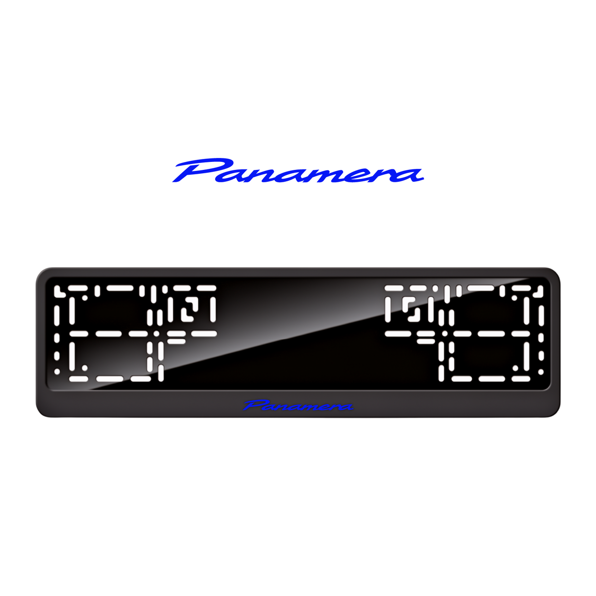 Cadres de plaque d'immatriculation Panamera - Bleu - CLASSIC