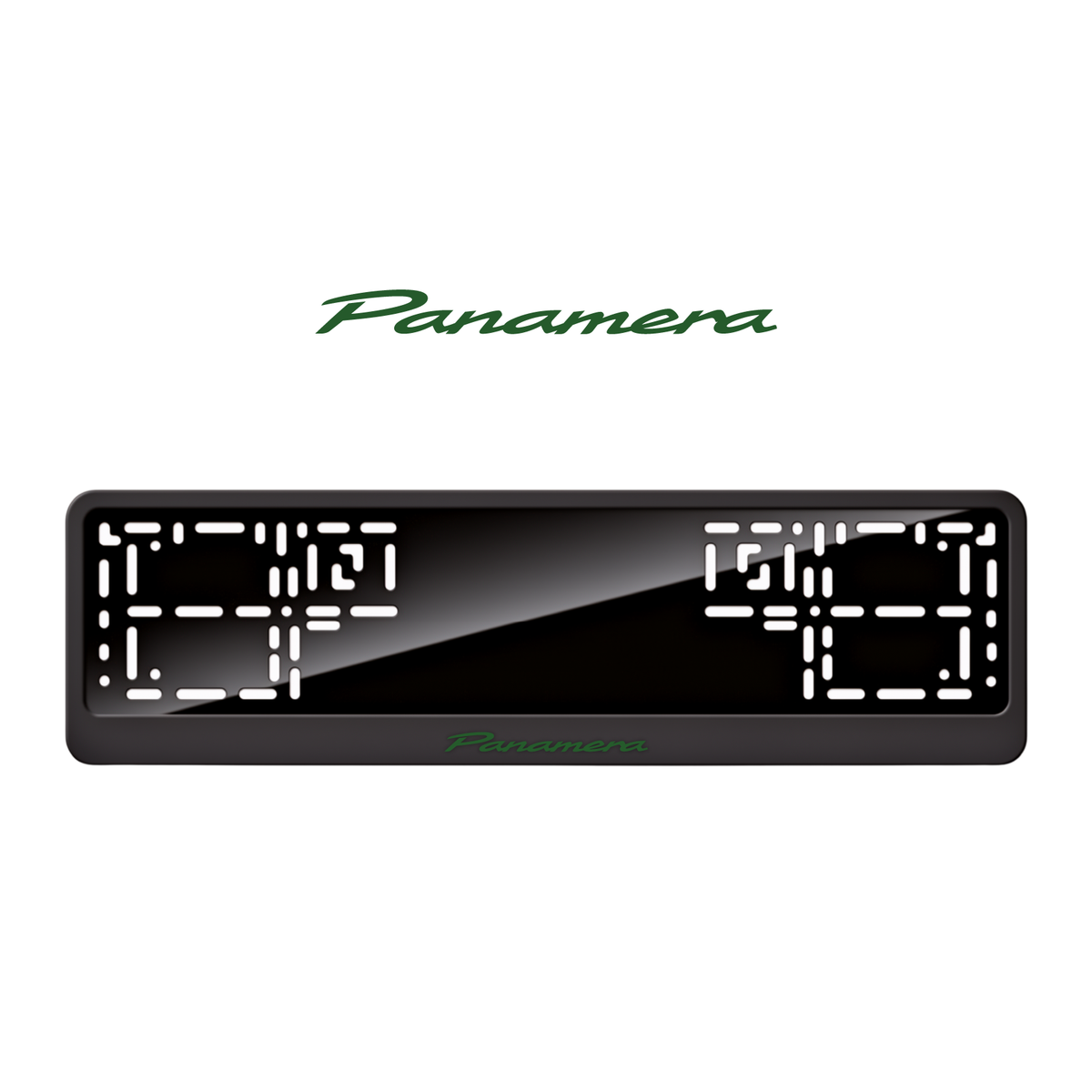 Cadres de plaque d'immatriculation Panamera - Vert - CLASSIC