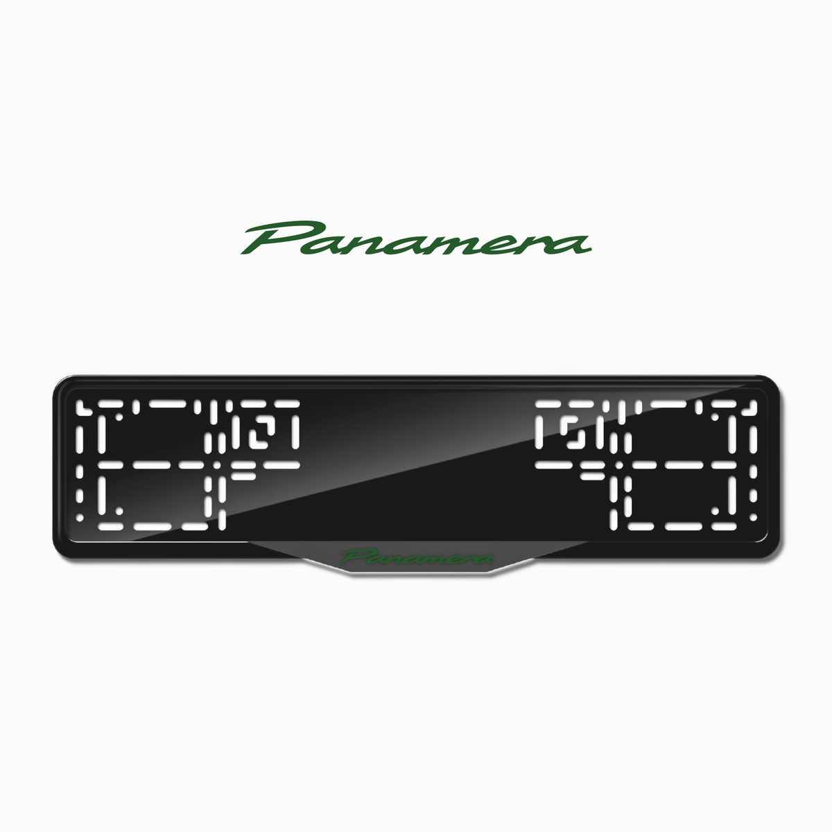 Cadres de plaque d'immatriculation Panamera - Vert - SATIN