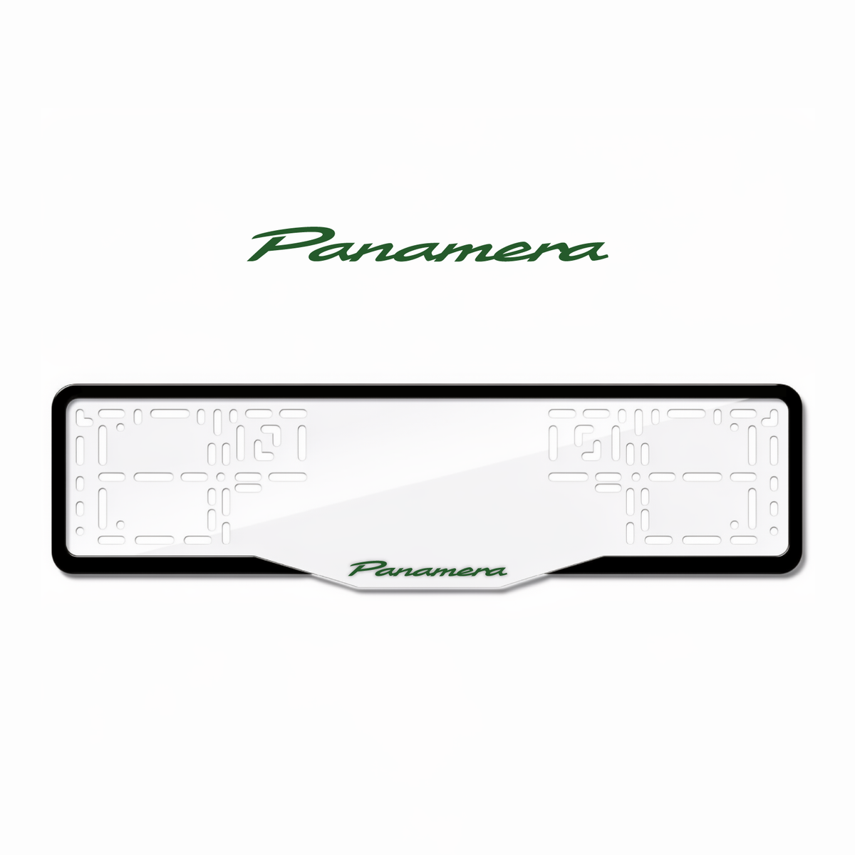 Cadres de plaque d'immatriculation Panamera - Vert - GLASS