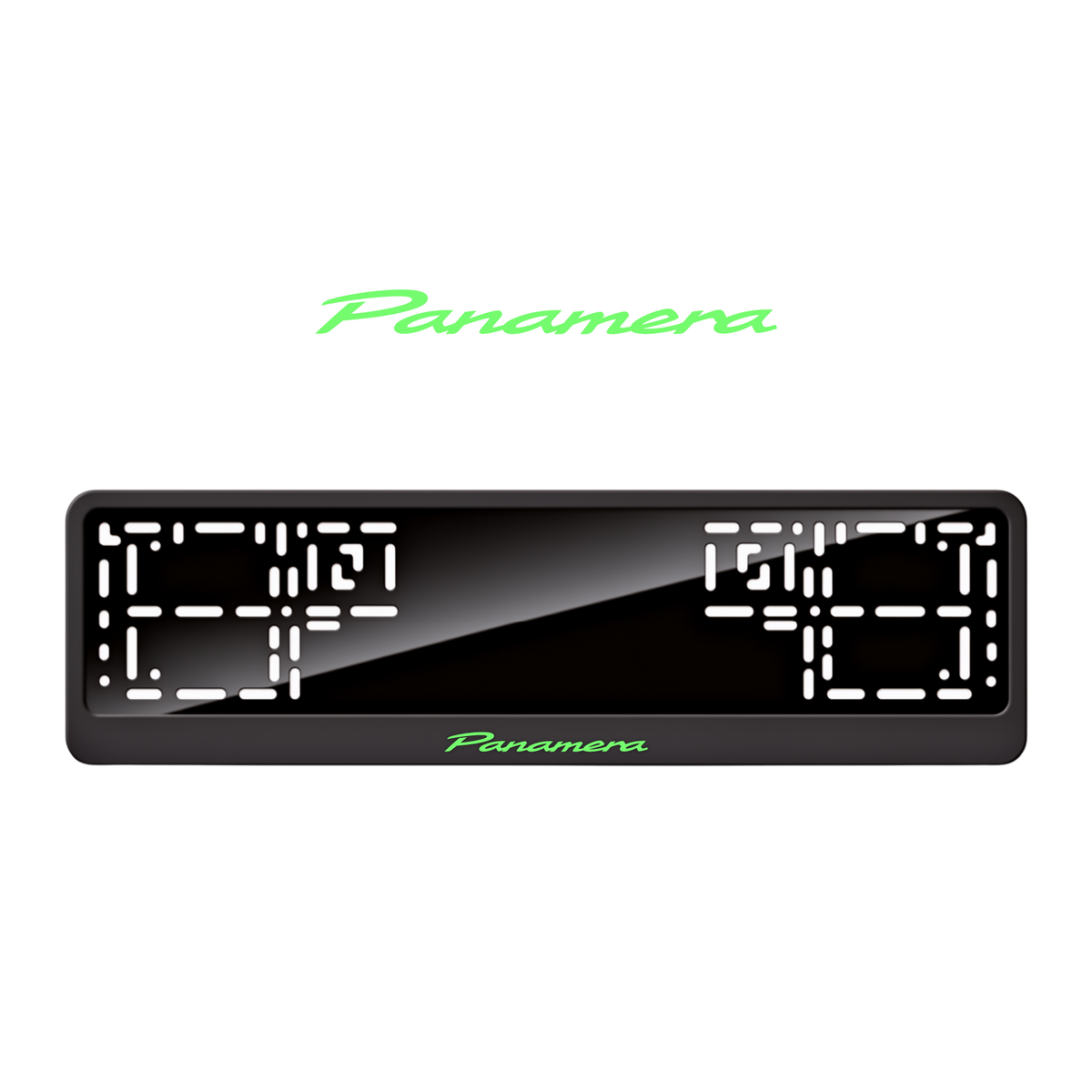Cadres de plaque d'immatriculation Panamera - Vert néon - CLASSIC