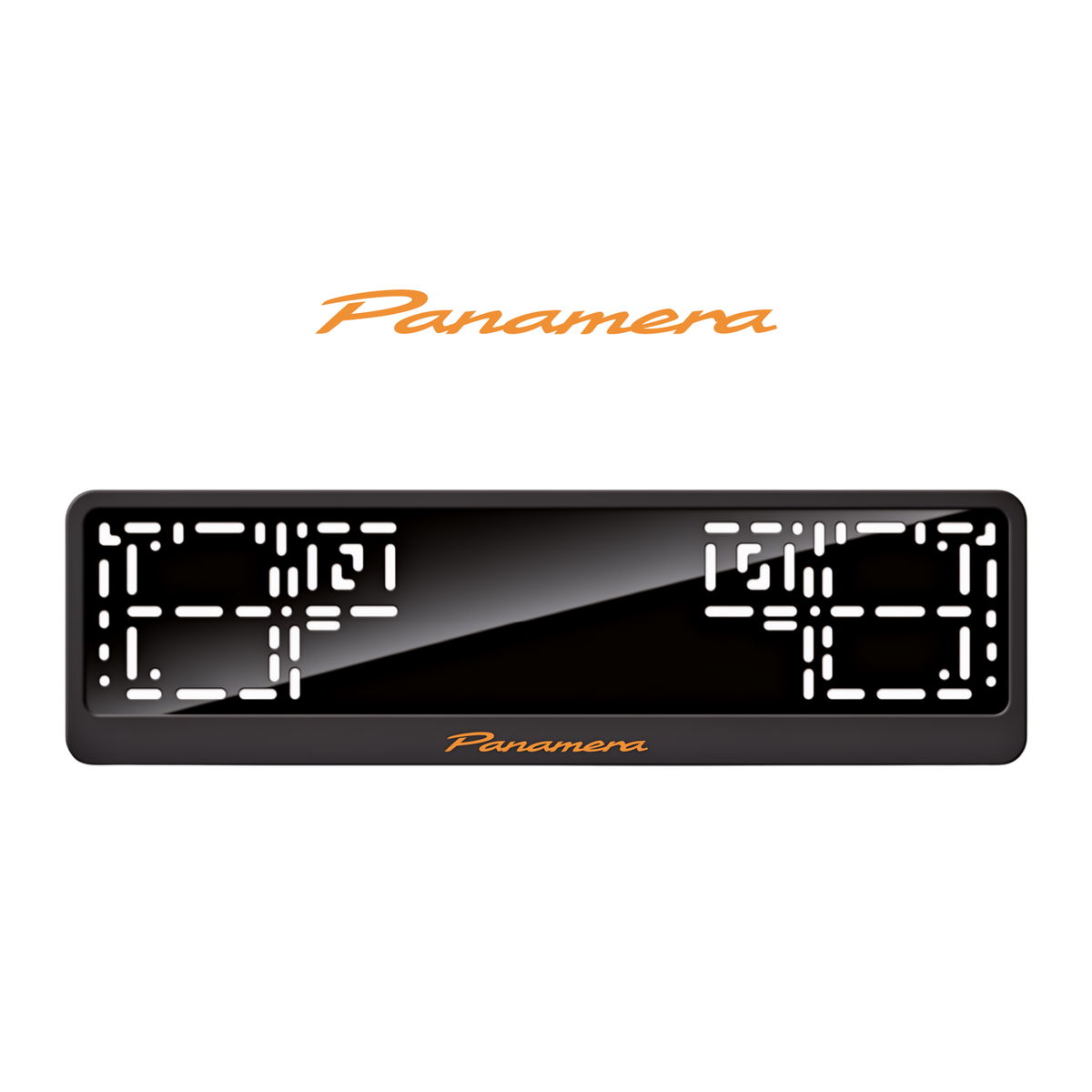 Cadres de plaque d'immatriculation Panamera - Orange Hermès - CLASSIC