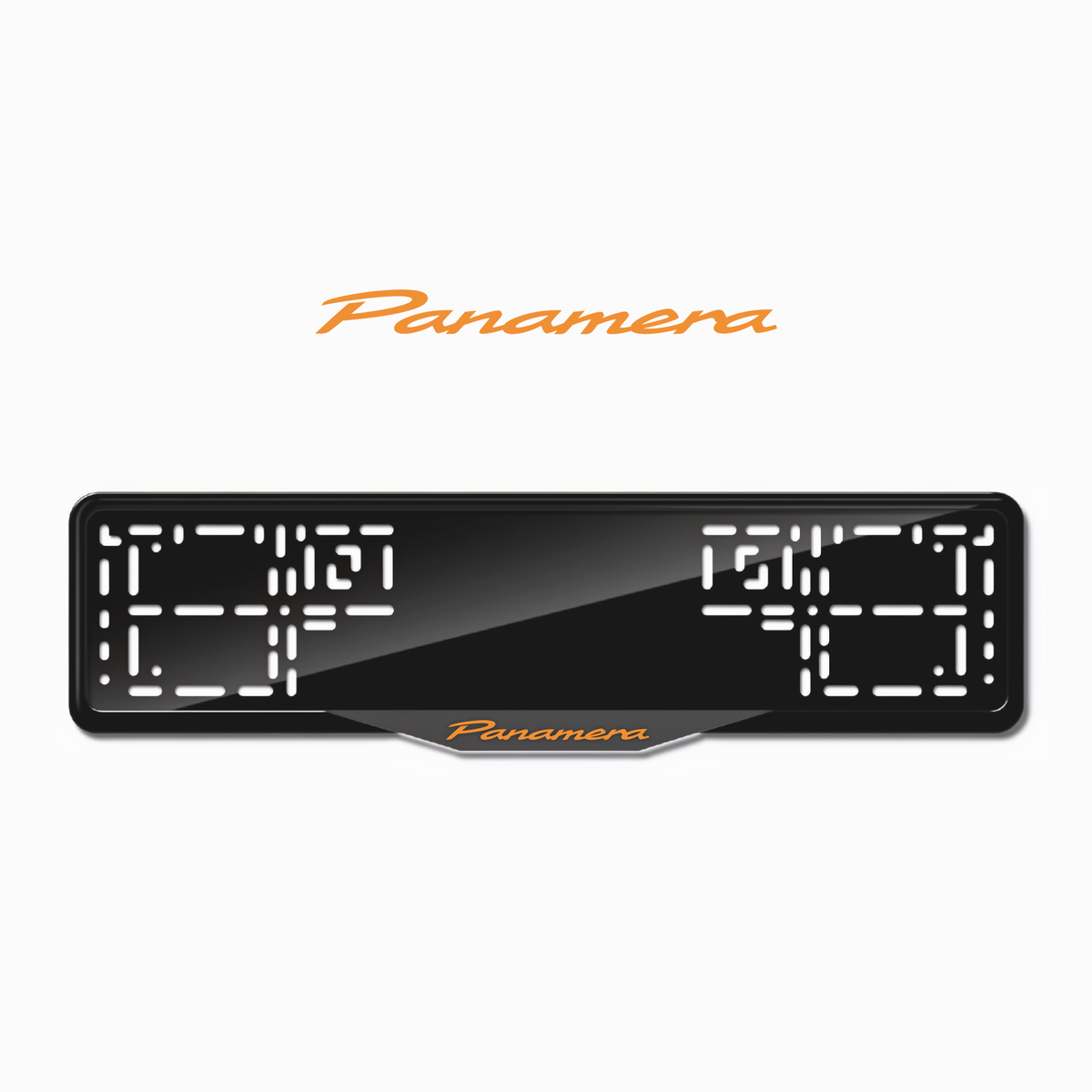 Cadres de plaque d'immatriculation Panamera - Orange Hermès - SATIN