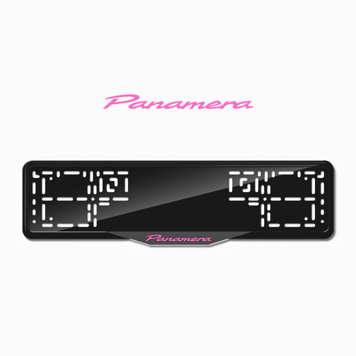 Cadres de plaque d'immatriculation Panamera - Rose - SATIN