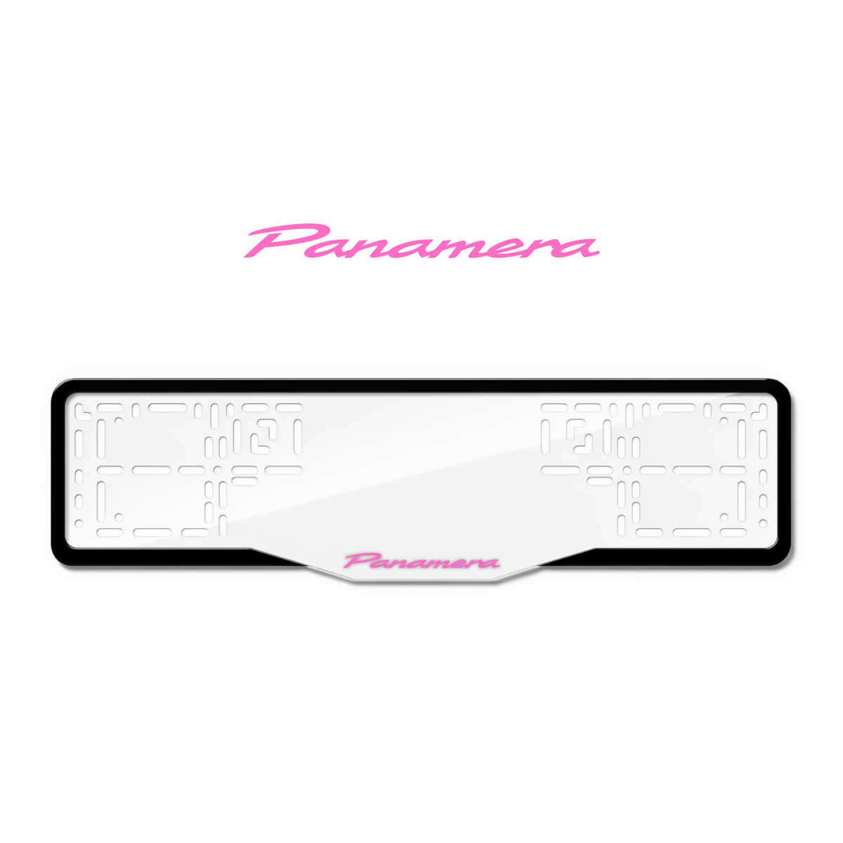 Cadres de plaque d'immatriculation Panamera - Rose - GLASS