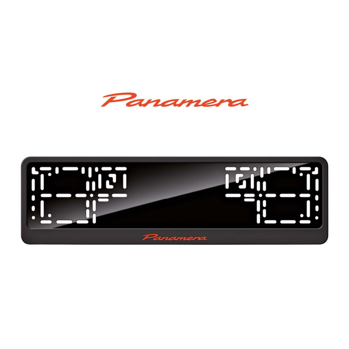 Cadres de plaque d'immatriculation Panamera - Rouge - CLASSIC