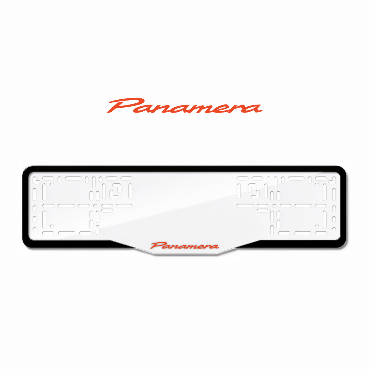 Cadres de plaque d'immatriculation Panamera - Rouge - GLASS