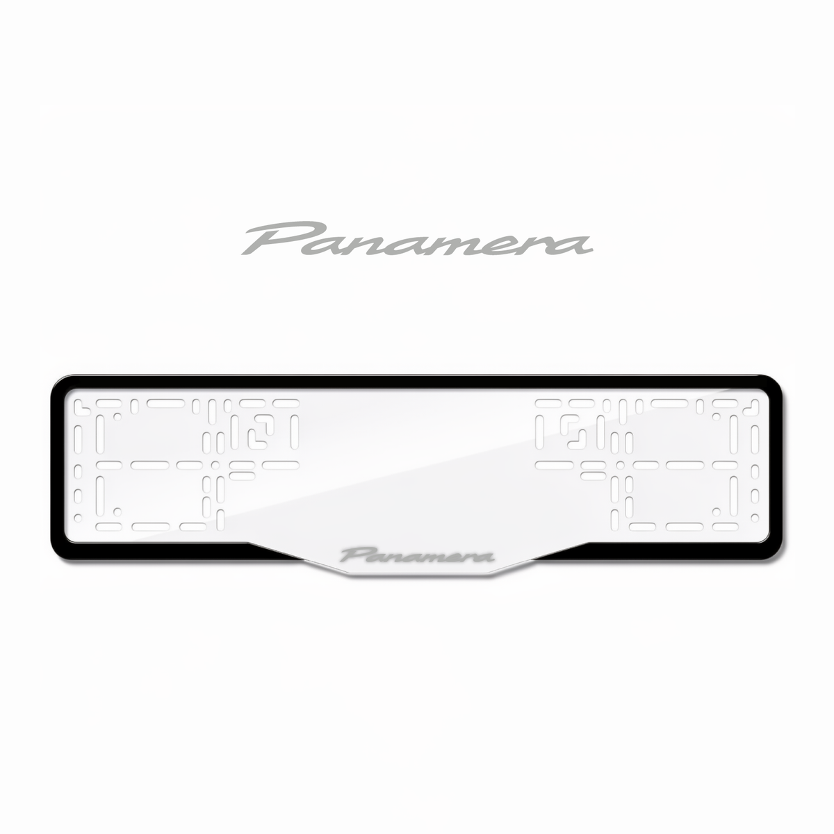 Cadres de plaque d'immatriculation Panamera - Gris - GLASS