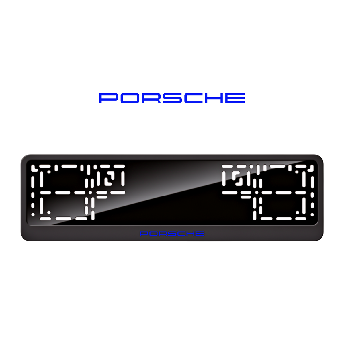 Cadres de plaque d'immatriculation Porsche - Bleu - CLASSIC
