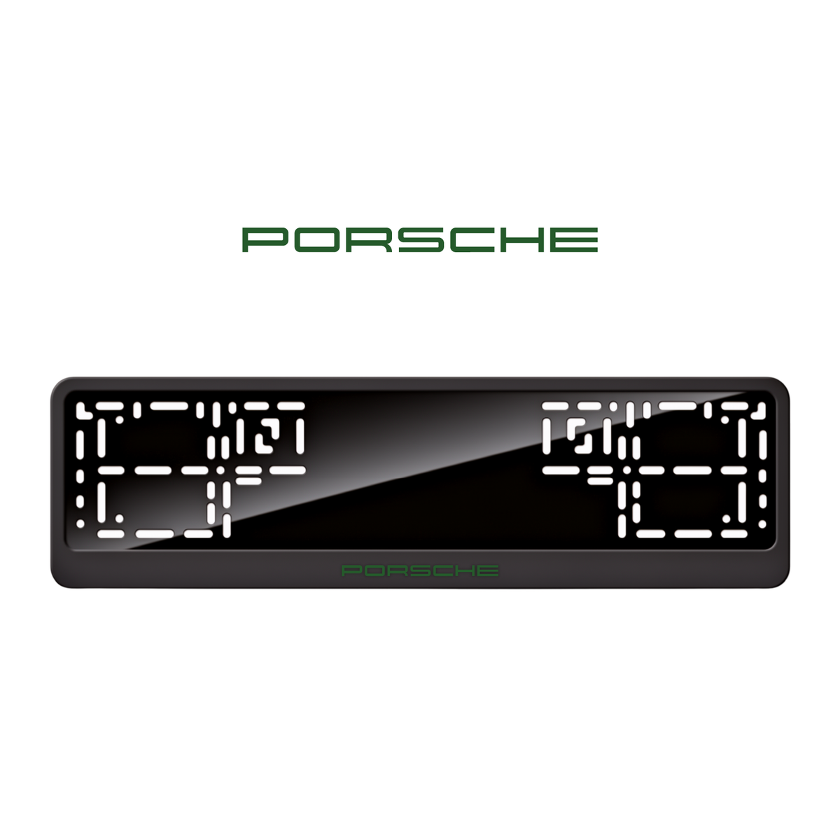 Cadres de plaque d'immatriculation Porsche - Vert - CLASSIC