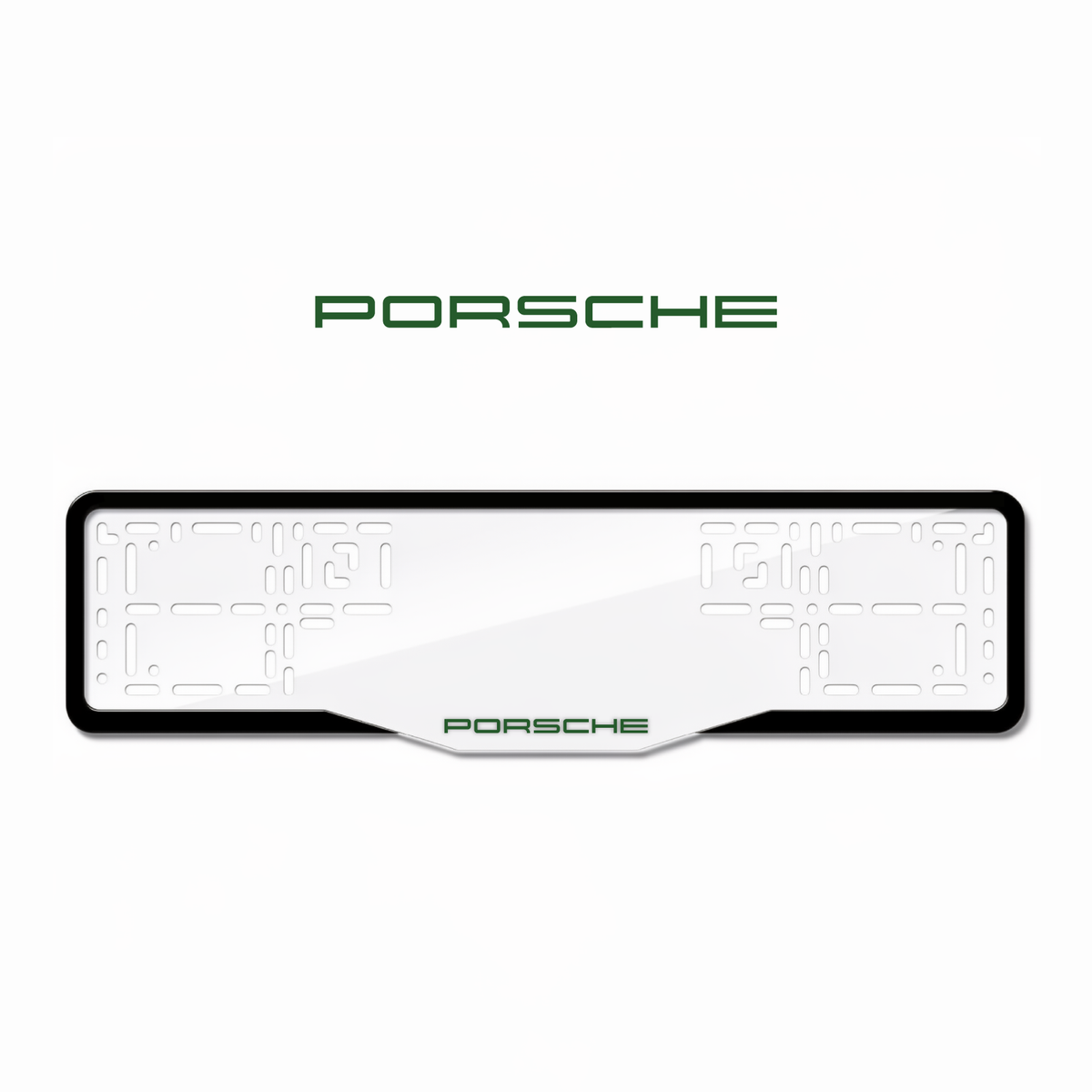 Cadres de plaque d'immatriculation Porsche - Vert - GLASS