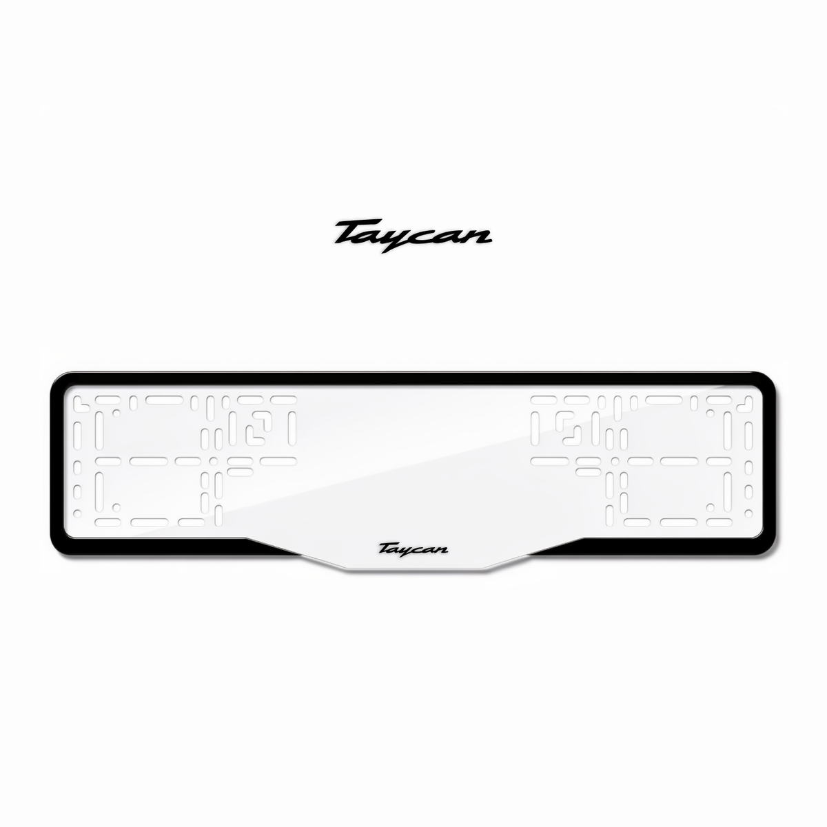 Cadres de plaque d'immatriculation Taycan - Noir - GLASS