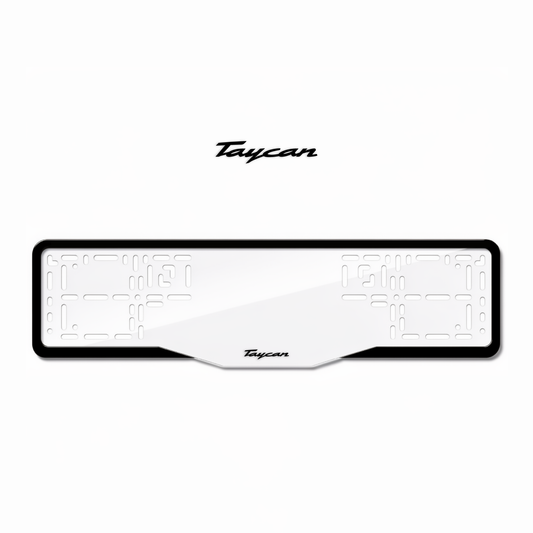 Cadres de plaque d'immatriculation Taycan - Noir - GLASS