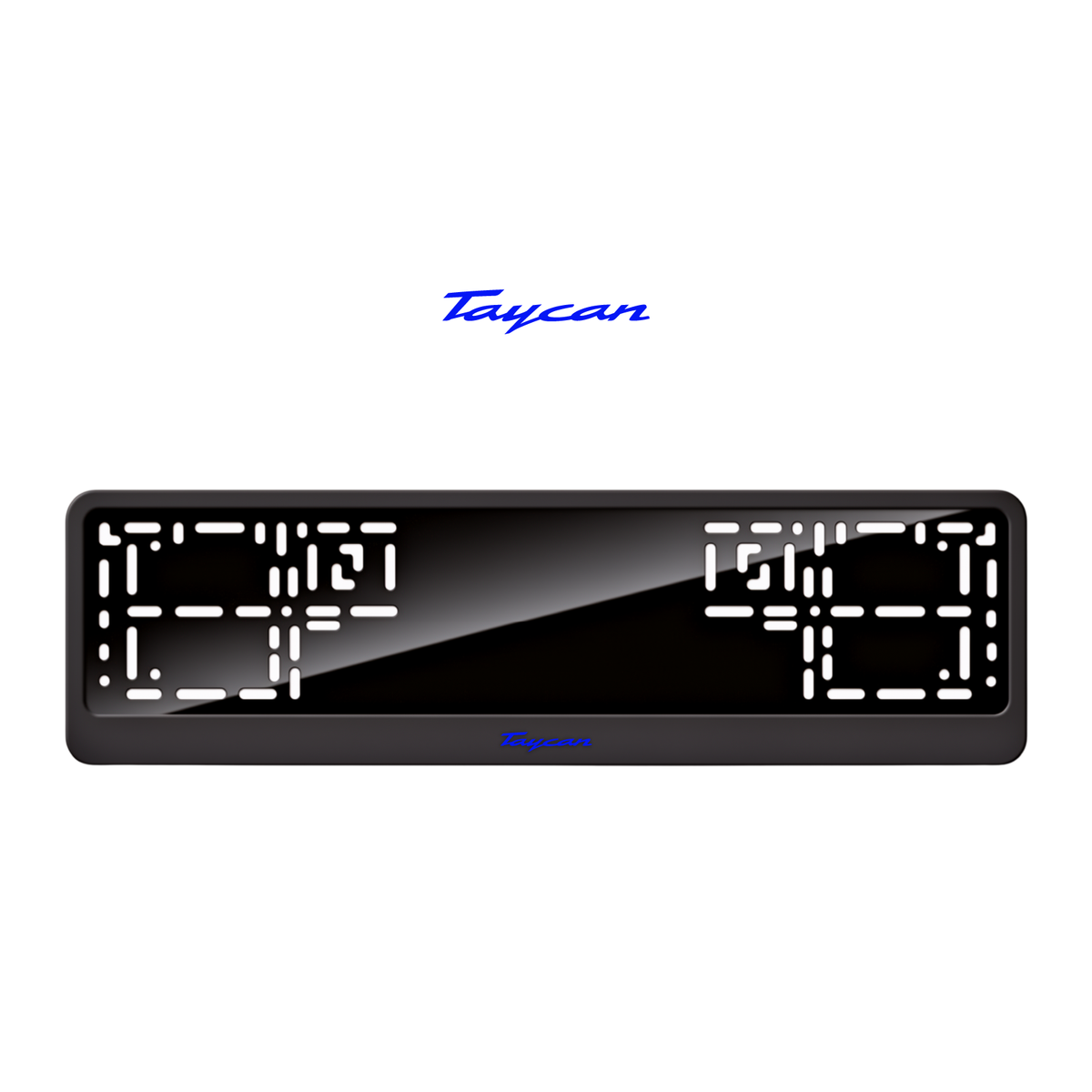 Cadres de plaque d'immatriculation Taycan - Bleu - CLASSIC