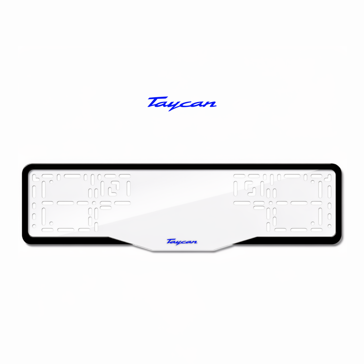 Cadres de plaque d'immatriculation Taycan - Bleu - GLASS