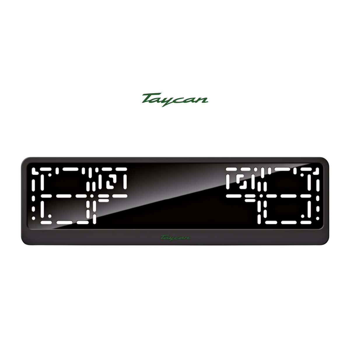 Cadres de plaque d'immatriculation Taycan - Vert - CLASSIC