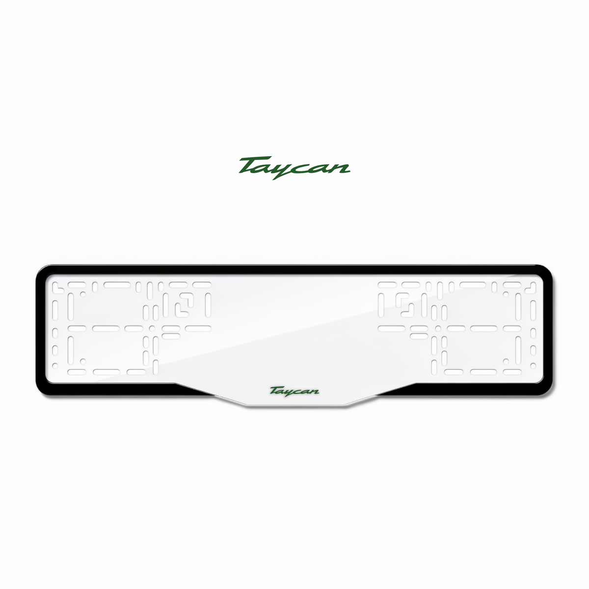 Cadres de plaque d'immatriculation Taycan - Vert - GLASS