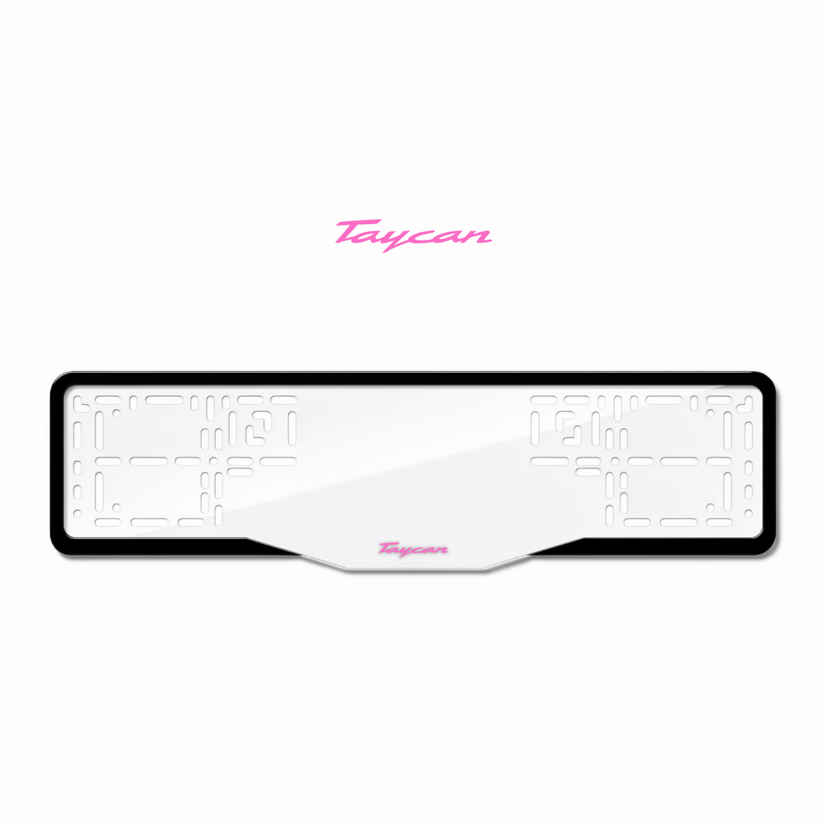 Cadres de plaque d'immatriculation Taycan - Rose - GLASS