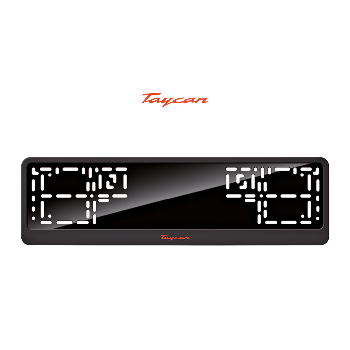 Cadres de plaque d'immatriculation Taycan - Rouge - CLASSIC