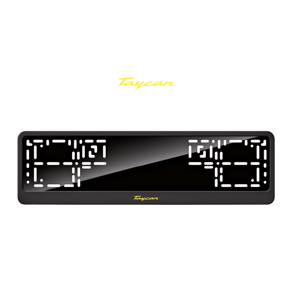 Cadres de plaque d'immatriculation Taycan - Jaune - CLASSIC