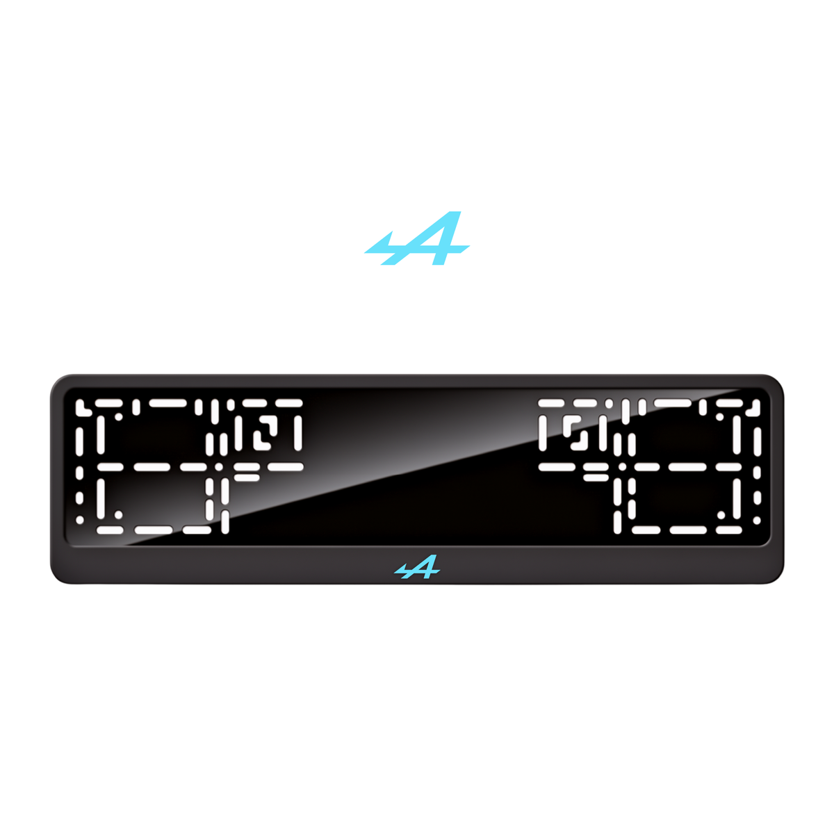 Cadres de plaque d'immatriculation Alpine Logo - Bleu Tiffany - CLASSIC