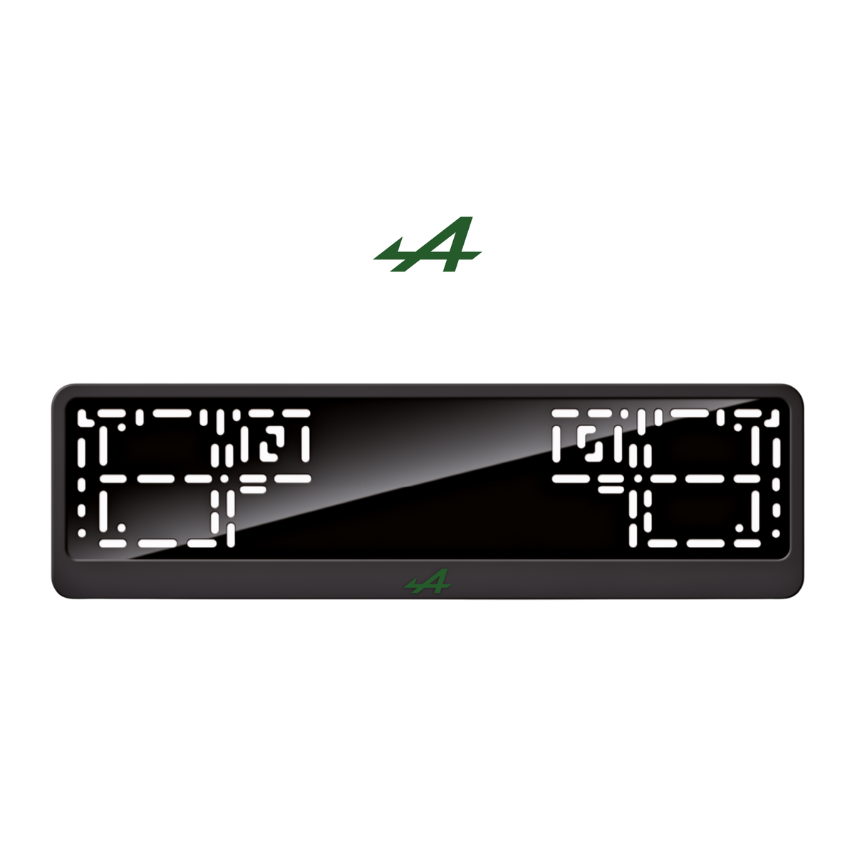 Cadres de plaque d'immatriculation Alpine Logo - Vert - CLASSIC