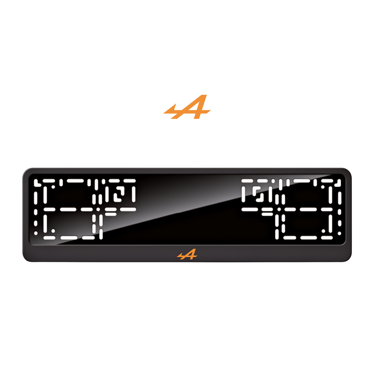 Cadres de plaque d'immatriculation Alpine Logo - Orange Hermès - CLASSIC