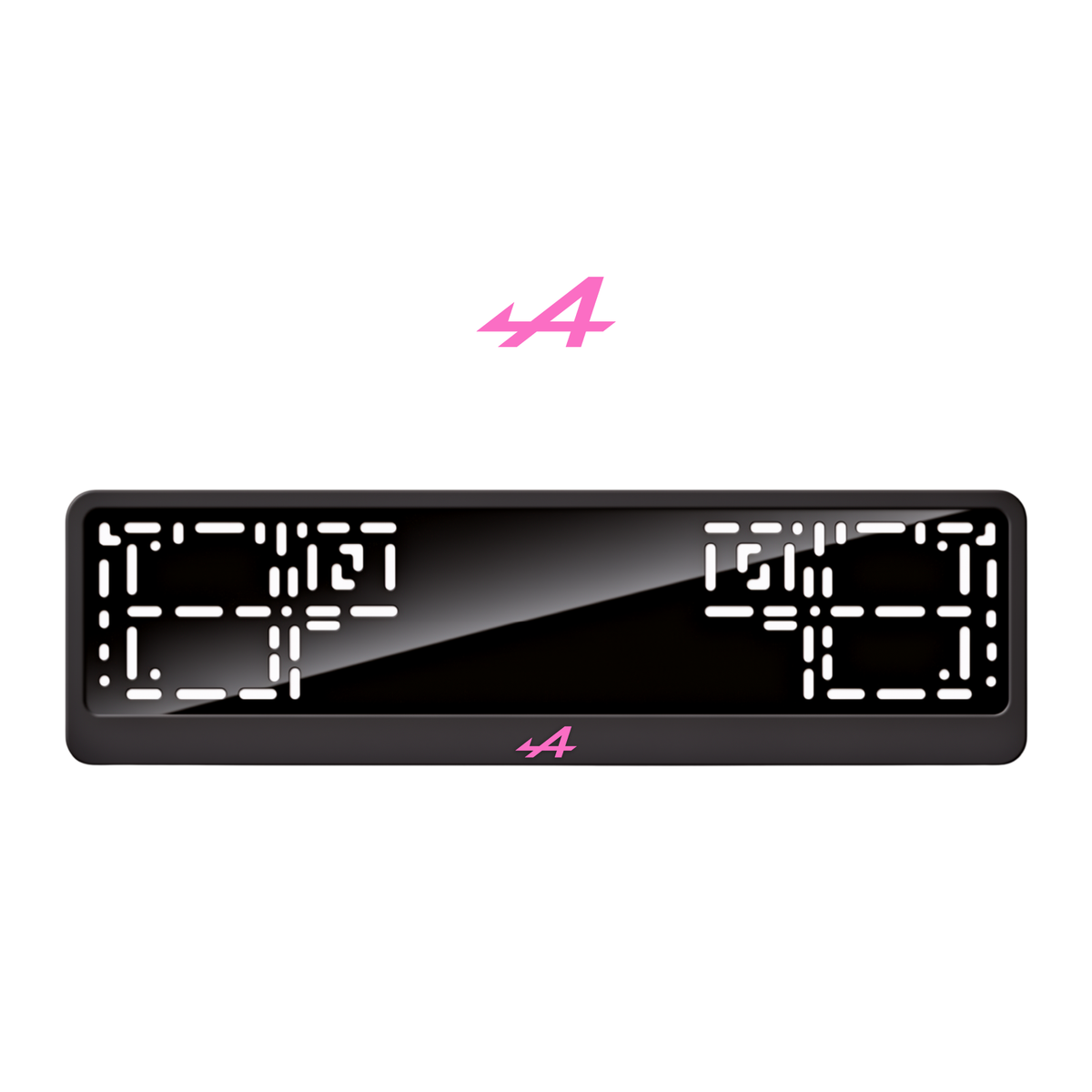 Cadres de plaque d'immatriculation Alpine Logo - Rose - CLASSIC