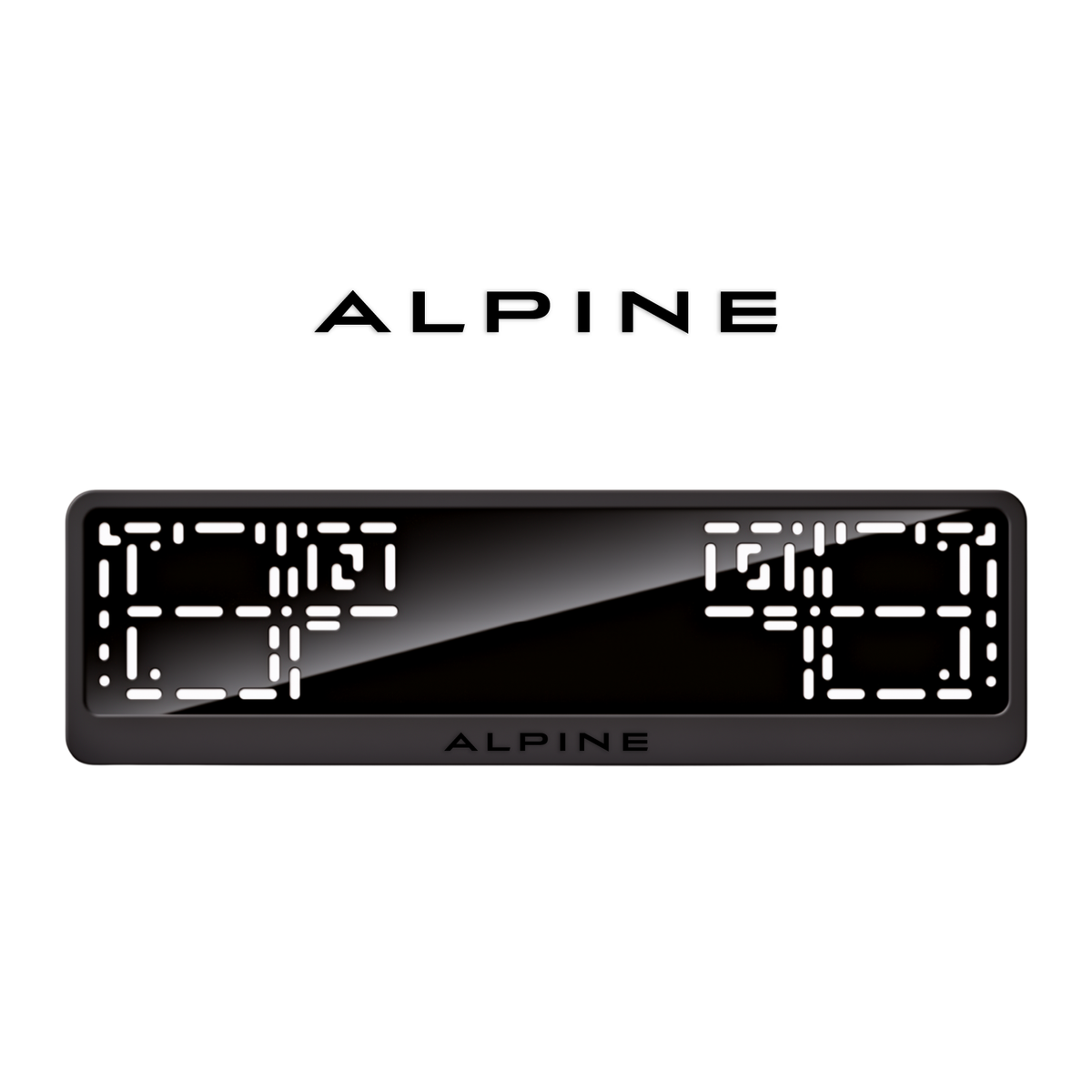 Cadres de plaque d'immatriculation Alpine - Noir - CLASSIC