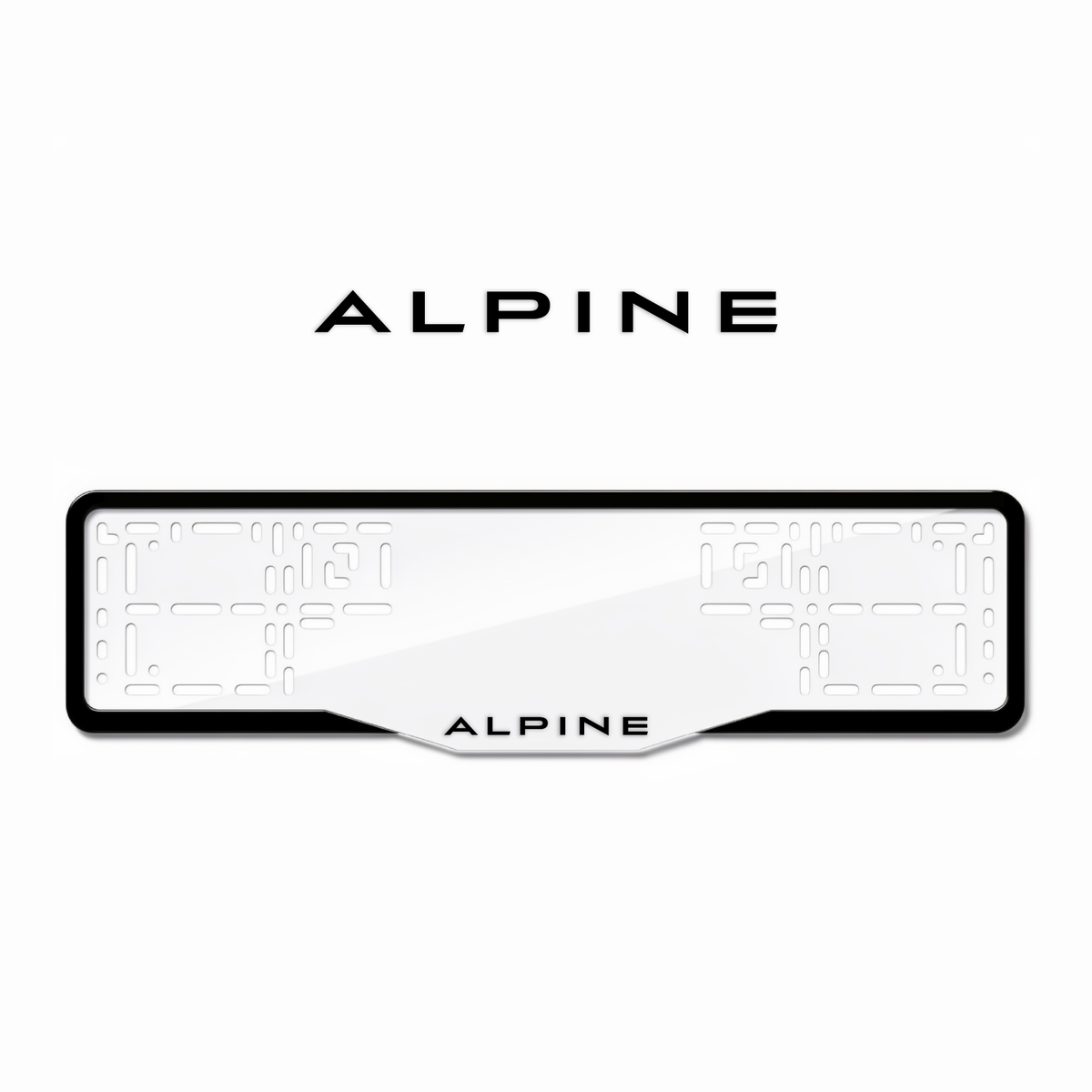 Cadres de plaque d'immatriculation Alpine - Noir - GLASS